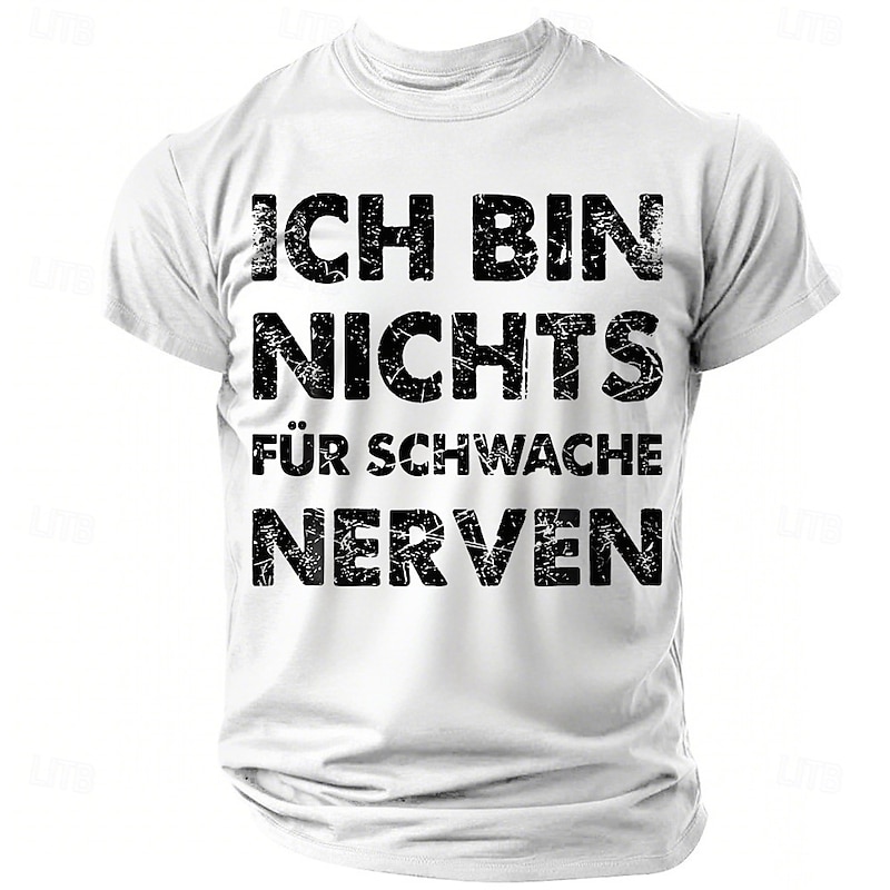 Mens Graphic T-Shirt, 'I Am Not For The Faint Of Heart' Red Short Sleeve4