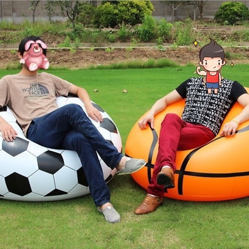 Fashion Inflatable Sofa Air Soccar Football Self Bean Bag Chair Portable Outdoor Garden Sofa Living Room Furniture Corner Sofa