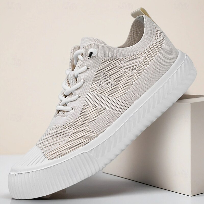 Men's Lightweight Mesh Running Shoes – Breathable Lace-Up Sneakers for Walking, Sports & Summer Activities