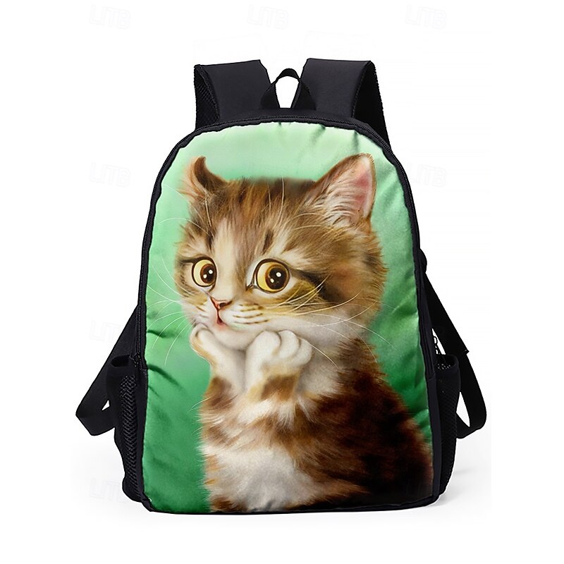 Girl's 3-Piece School Backpack Set with Cute Cat Print by Kayomi Harai– Lightweight Bookbag, Lunch Bag and Pencil Case for Elementary Students, Ideal for School, Travel and Gifts4