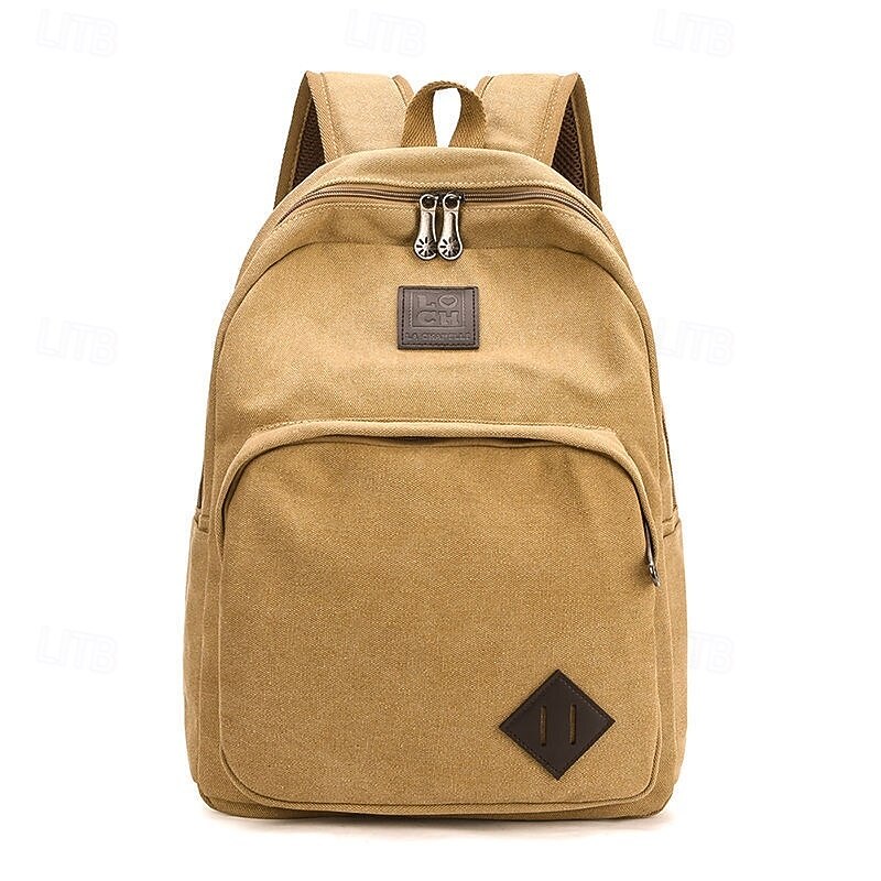 Men's Vintage Canvas Backpack – Durable Outdoor School and Travel Bag with Large Front Pocket and Classic Design2