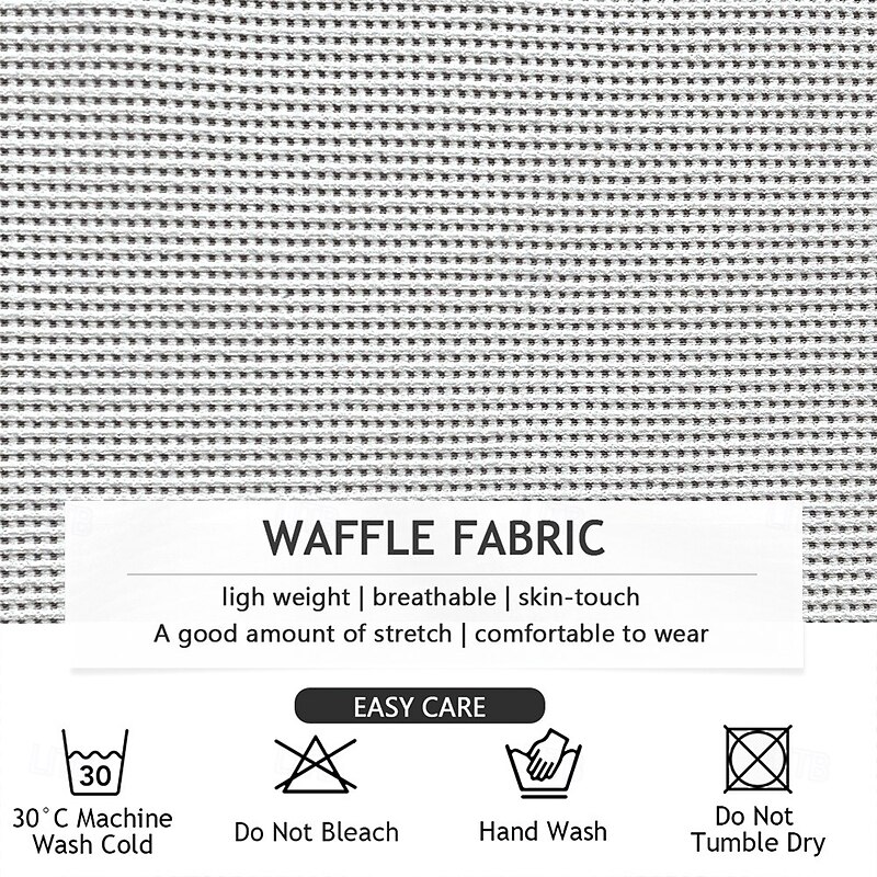 Men's Geometric Abstract Henley Shirt Waffle T Shirt Long Sleeve Vintage Daily Retro Vintage Sports Outdoor Casual Holiday Spring & Summer All Seasons Orange Henley Henley T-Shirt3