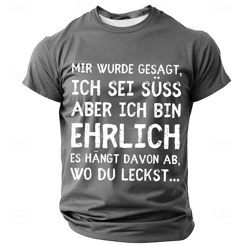 Funny Men's Graphic Tee: 'I was told I was sweet, but I'm honest, it depends on where you lick' | Adult Humor Wordplay Shirt4