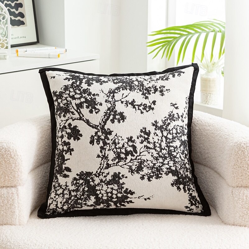 45x45CM PU Leather Pillow Case Splicing Striped Cotton Home Decor Cushion Cover American Sofa Car Throw Pillow Case Decorative2