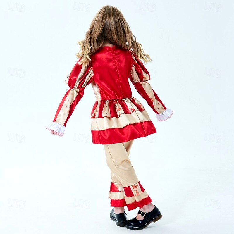 Clown Pennywise Halloween Costume It Horror Scary Costume Kid's Girls' Halloween Carnival Performance Party Easy Halloween Costumes Dress Up2