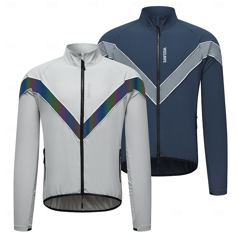 WOSAWE motorbike reflective tops for men and women with the same casual riding night running punching jacket wear-resistant waterproof long-sleeved windbreaker jacket BD280