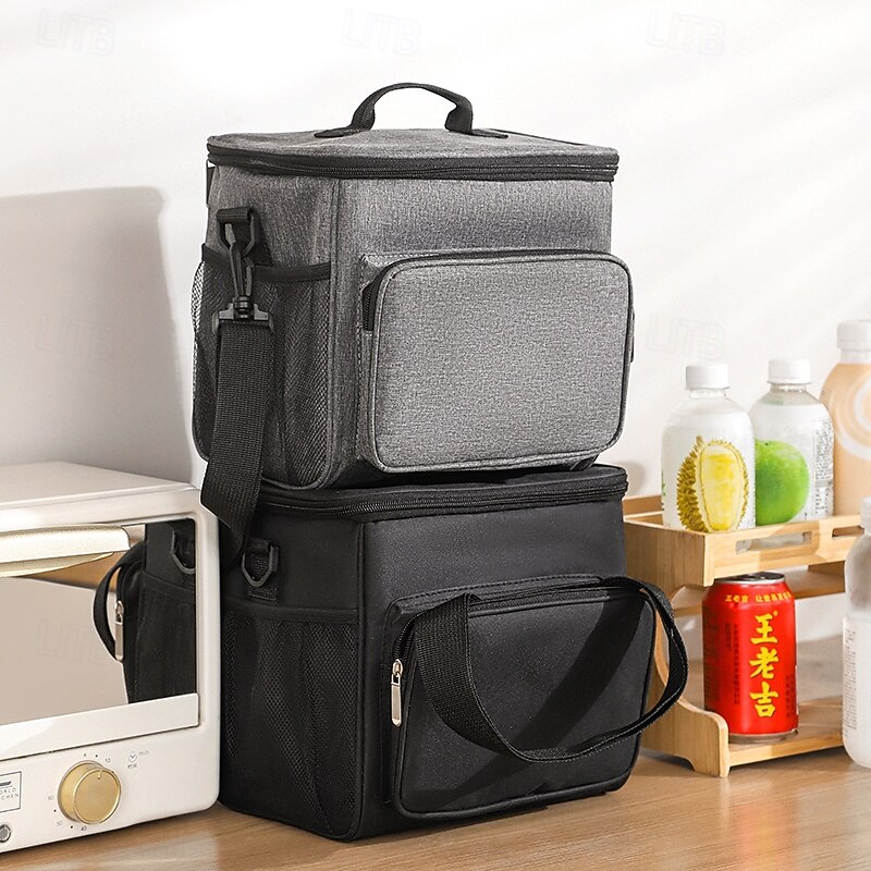 Lunch Bag for Women and Men for Back to School Office Picnic Hiking Beach Large Capacity Oxford Cloth Outdoor Insulated Cooler Bag Crossbody Lunch Tote Fresh Keeping Picnic Carrier3