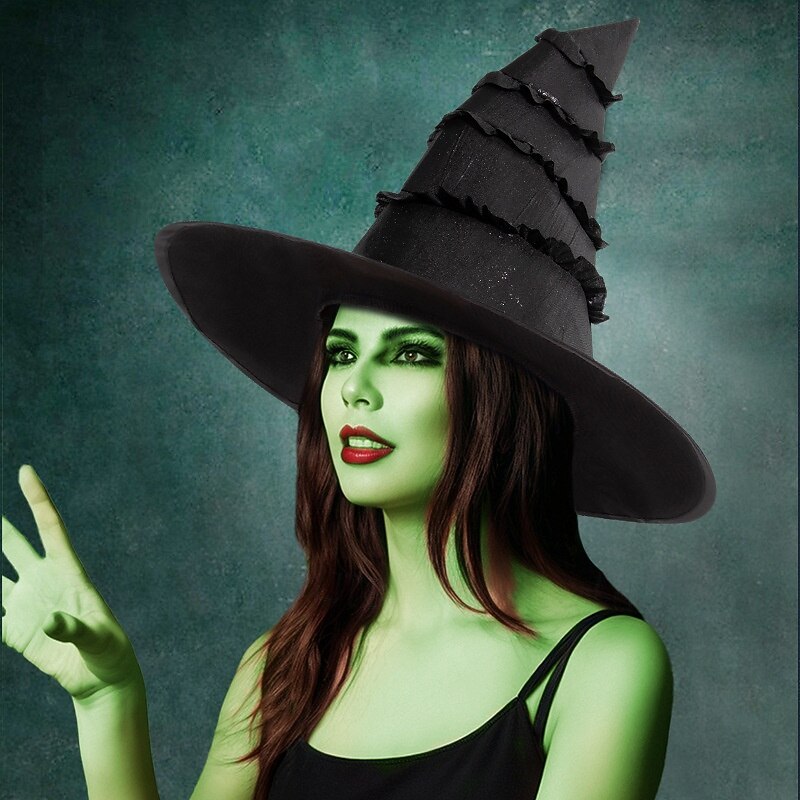 Witch Elphaba Halloween Hat Accessories Adults' Women's Halloween Carnival Performance Party Easy Halloween Costumes Dress Up4