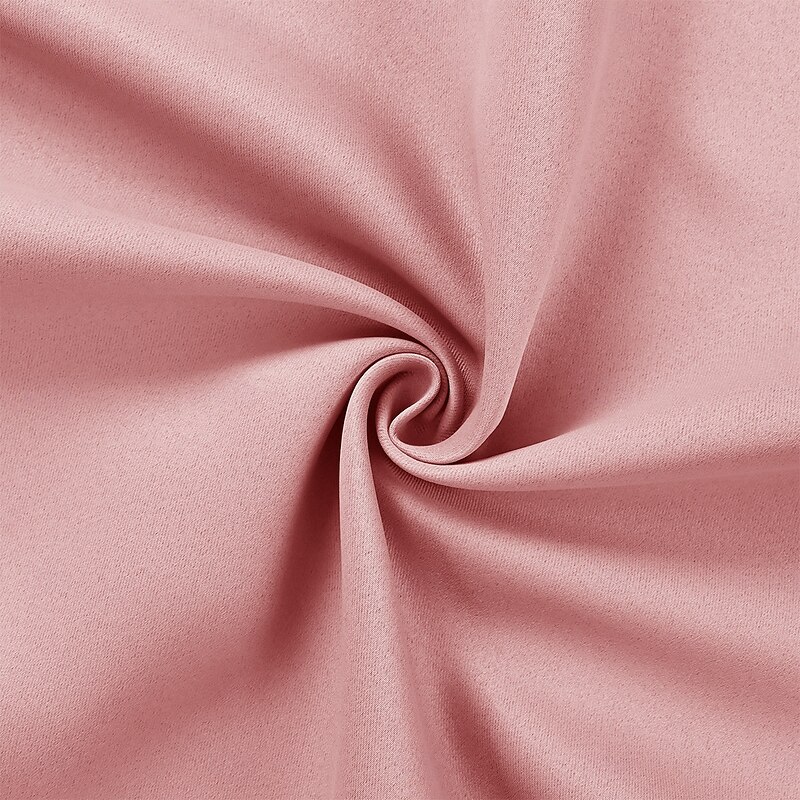 Blush Pink Window Sheer Curtain Panels Drape Curtains Long for Kitchen, Bedroom, Living Dining Room, Rod Pocket Drapery, Minimalist Pure Classic Solid Fantasy Color4