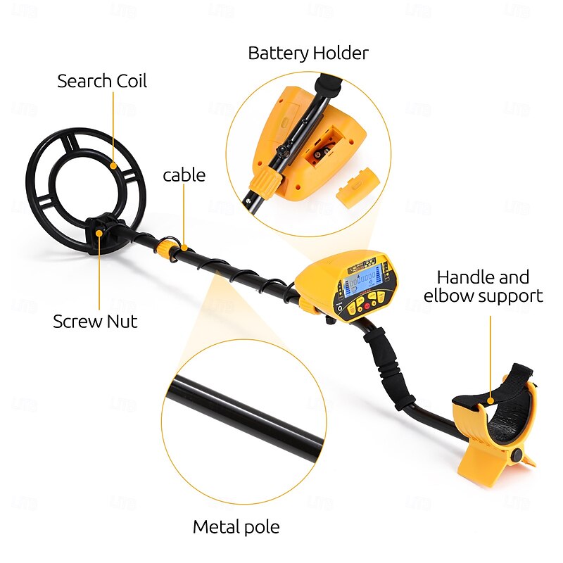 MD930 Waterproof Portable Metal Detector, High-sensitivity Underground Treasure Metal Detector with LCD3