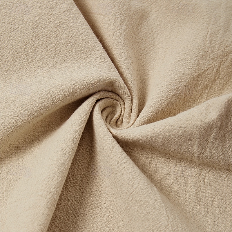 Men's Linen Pants Trousers Summer Pants Beach Pants Drawstring Patchwork Elastic Waist Geometric Comfort Breathable Full Length Casual Daily Holiday Vacation Fashion Green Khaki3