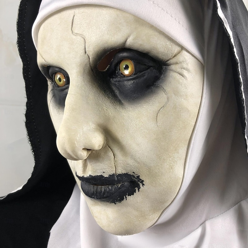 Ghost Halloween Mask Realistic Mask The Nun Horror Scary Full Face Adults' Men's Women's Unisex Halloween Carnival Performance Party Easy Halloween Costumes Dress Up3