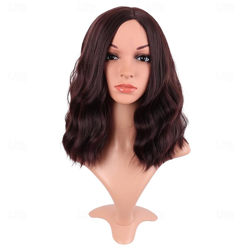 14 Inch/35 cm Bob Wavy Short Curly Body Wave Cosplay Anime Synthetic Hair Halloween Cosplay Party Wigs