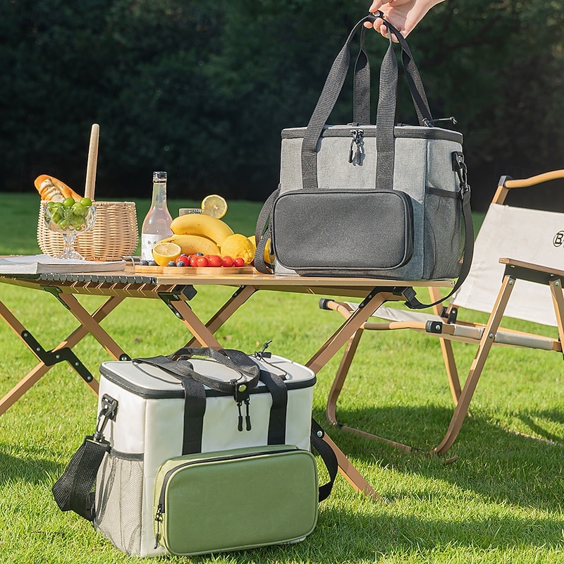 Lunch Bag for Women and Men for Back to School Office Picnic Hiking Beach Large Capacity Outdoor Multifunctional Insulated Cooler Tote Portable Handheld Lunch Bag Camping Fresh Keeping Picnic Carrier