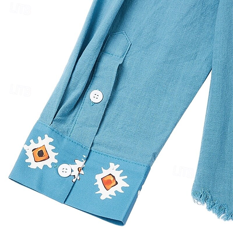 Men's Shirt Linen Shirt Viking Style Summer Shirt Beach Shirt Vintage Shirt Solid Color Vacation Casual Black White Green Long Sleeve V Neck Summer Spring Clothing Apparel Drawstring4