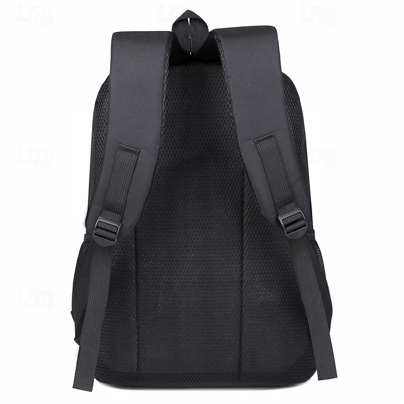 Men's Black Laptop Backpack – Large Capacity Water-Resistant School Bag for College, Work & Daily Commute2