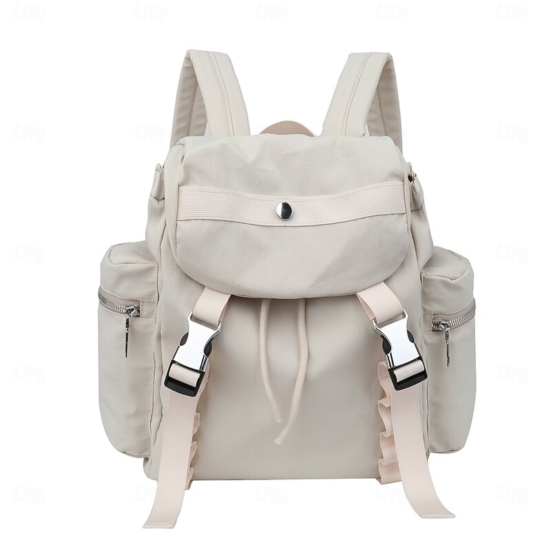 Trendy Flap Top Backpack for Teen Girls – Lightweight Casual School Bag with Buckle Straps for Back to School & Daily Use3