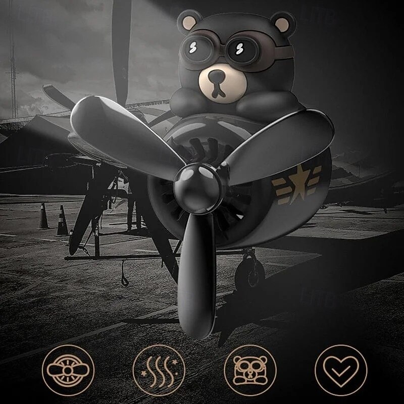 Animal Car Air Freshener Cute Cartoon Bear Vent Clip Solid Perfume Auto Interior Decoration Long-Lasting Car Scent Accessories for Women and Kids4