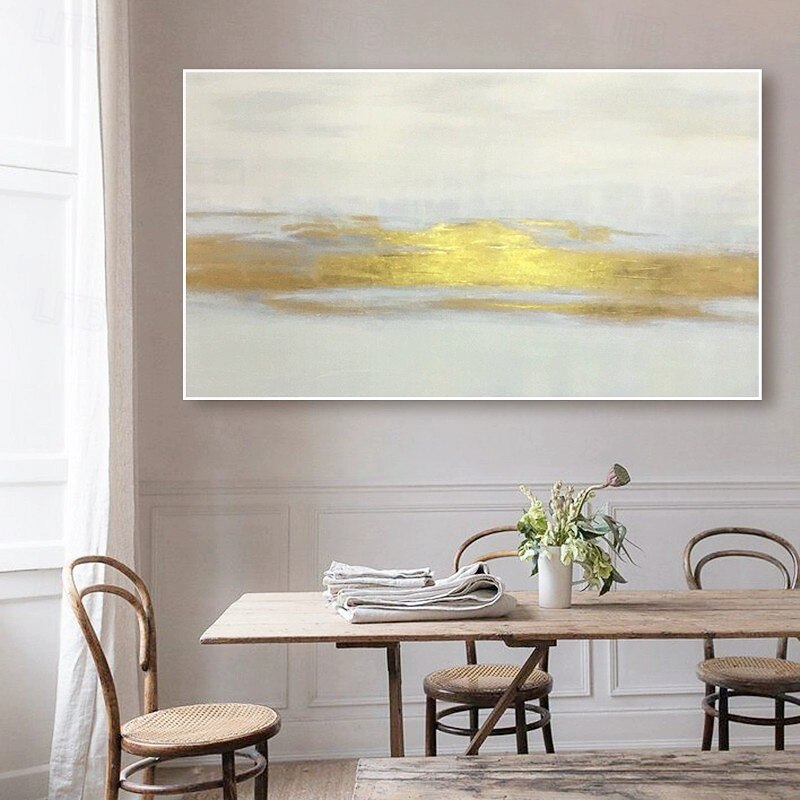 Handmade Oil Painting Canvas Wall Art Decoration Modern Abstract Golden for Living Room Home Decor Rolled Frameless Unstretched Painting2