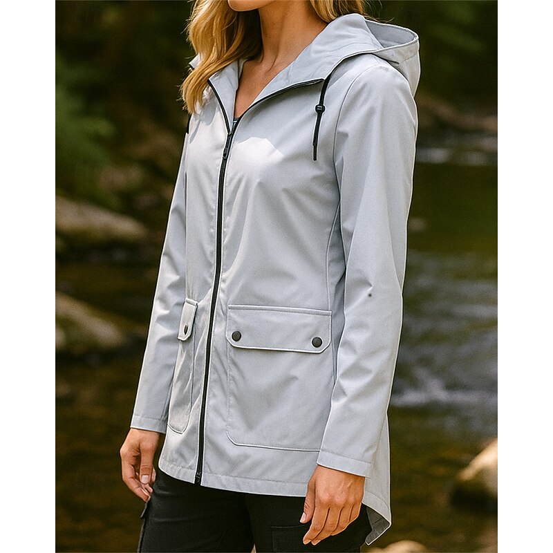 Women's Hiking Jacket Raincoat waterproof jacket Outdoor Windproof Lightweight Breathable Hiking Outfits Hiking Clothes Spring Autumn / Fall Jacket Spandex Hunting Camping / Hiking / Caving Running3