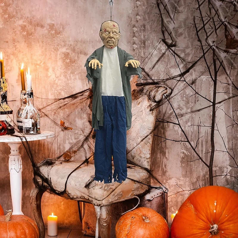 Halloween Hanging Zombie Haunted House Event Accessory Creepy Zombie Prop