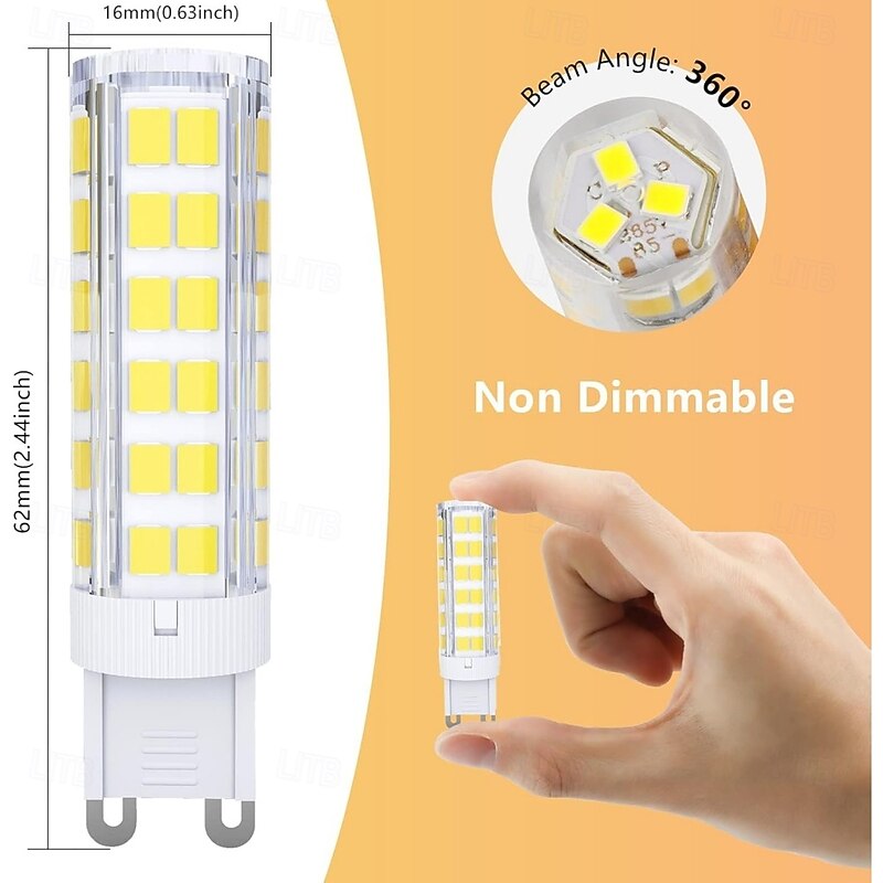 G9 LED Light Bulbs 10pcs 220V 7W Non-Dimmable G9 Bulbs 70W G9 Halogen Bulb Equivalent 75 LEDs 2835 SMD White Warm White Lamp for Home Lighting2