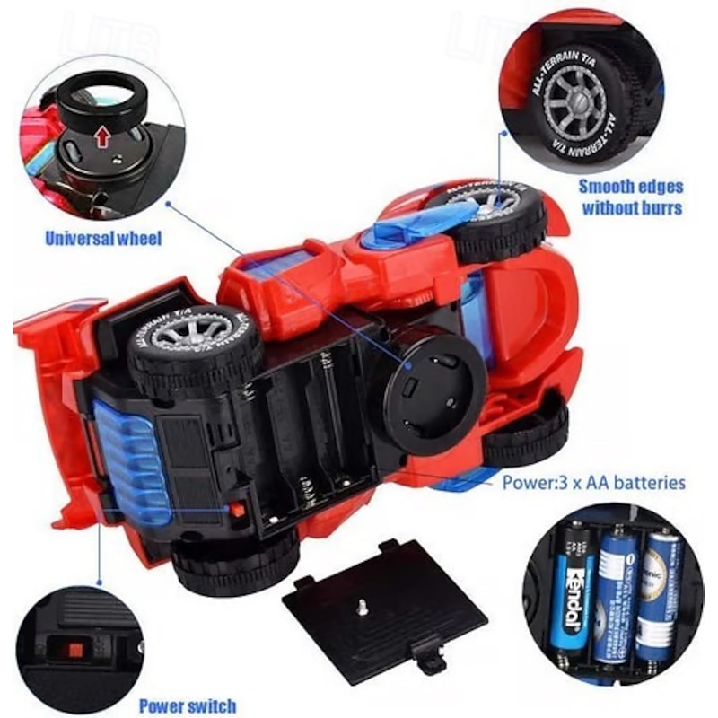 Electric audio-visual transformable dinosaur tank with lights HG-788 transformable music dinosaur children's toy4