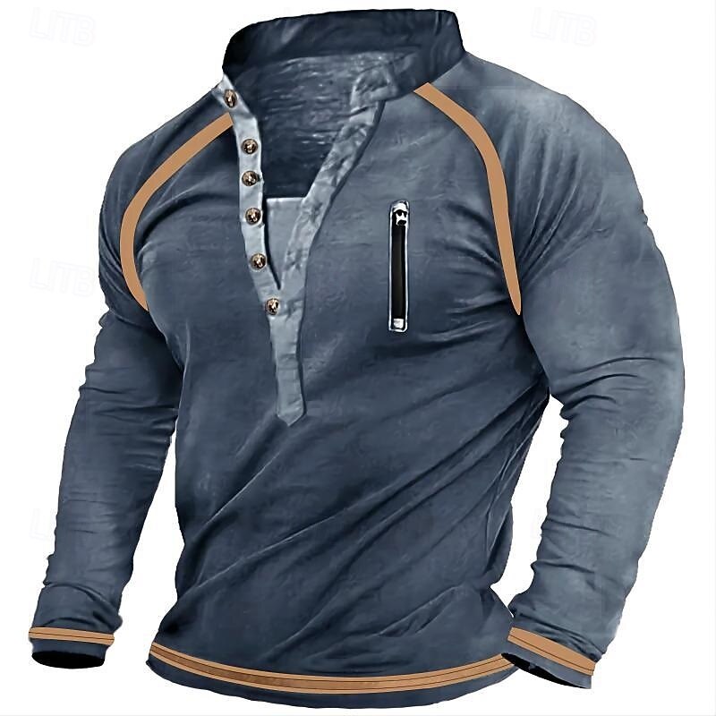 Men's Sweatshirt Wine Red Blue Khaki Light Grey Dark Gray Standing Collar Plain Patchwork Sports & Outdoor Casual Daily Cotton Streetwear Cool Sportswear Fall & Winter Clothing Apparel Hoodies4
