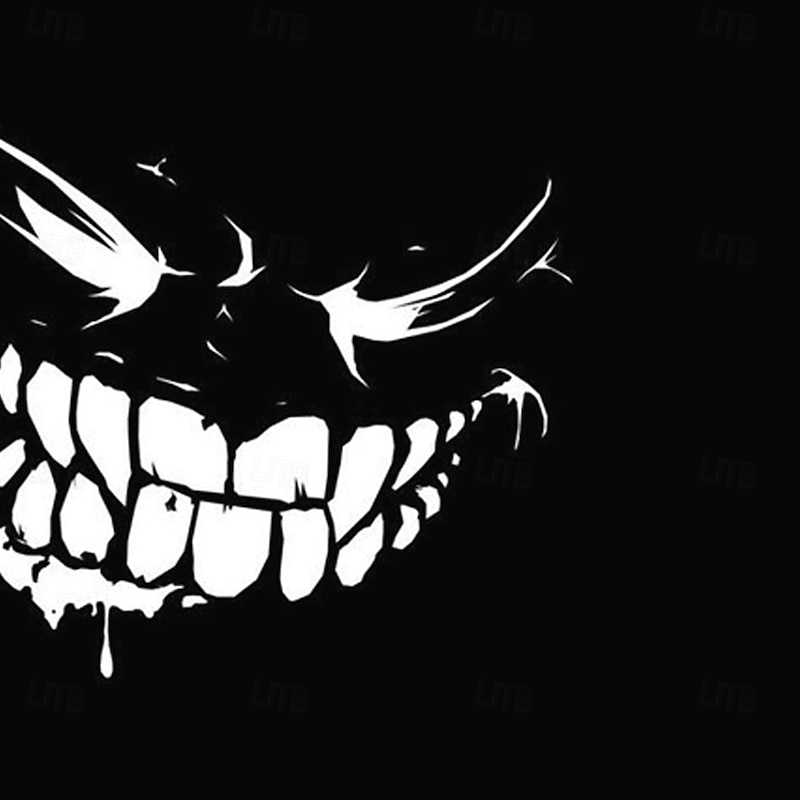 Men's Devil Smile Face Halloween Costumes Swim Trunks Swim Shorts Board Shorts Mid Waist Dark Punk Gothic Style Holiday Streetwear Side Pockets Mesh Lining Elastic Drawstring Waist Designer Clothing2