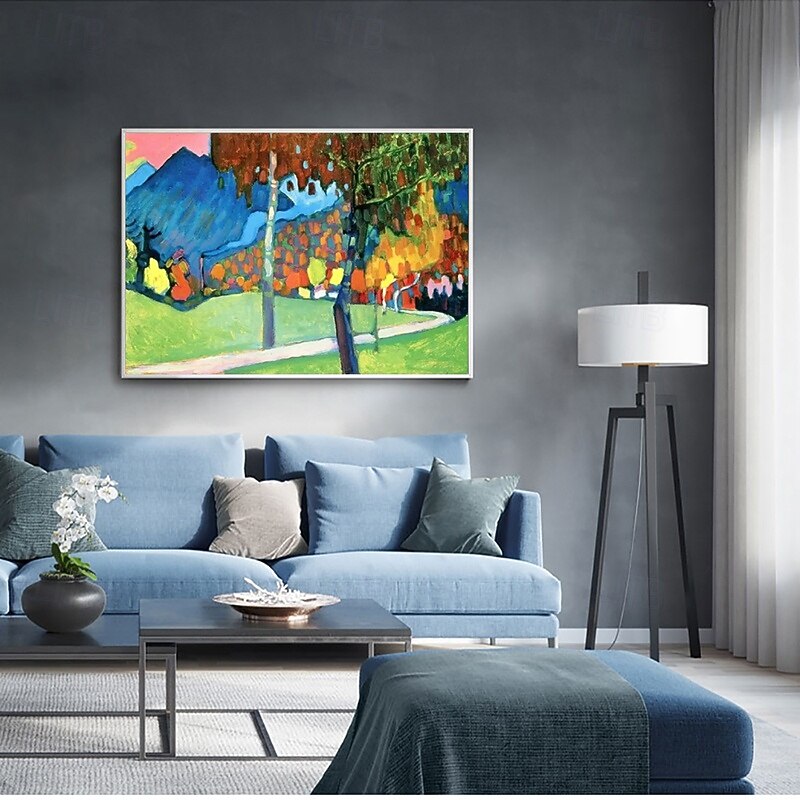 Handmade Oil Painting Canvas Wall Art Decoration Famous Wassily Kandinsky Abstract Landscape for Home Decor Rolled Frameless Unstretched Painting2