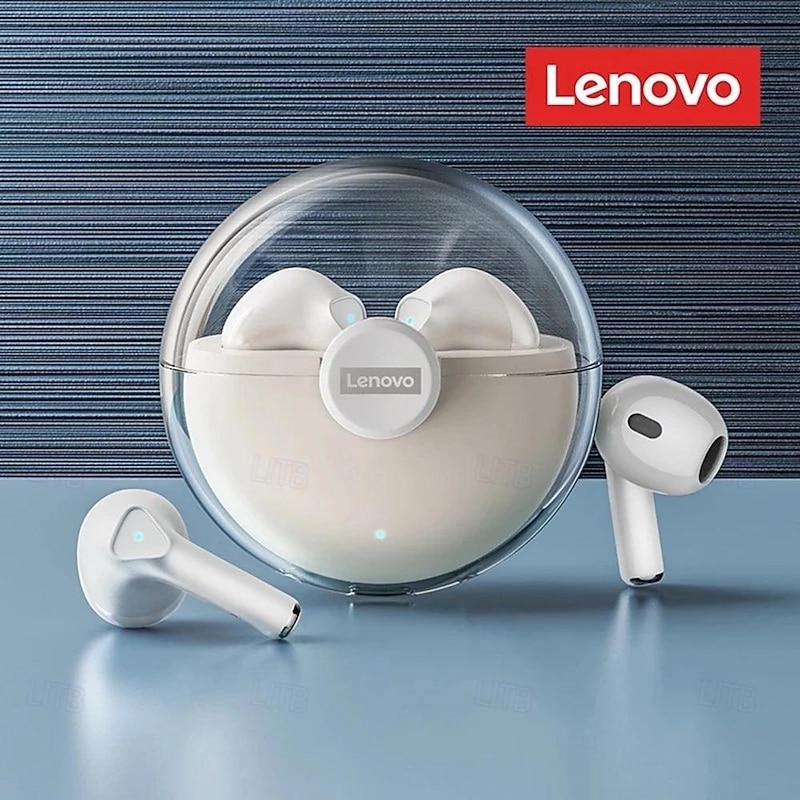 Lenovo LP80 True Wireless Headphones TWS Earbuds In Ear Bluetooth5.0 Stereo with Charging Box Built-in Mic for Apple Samsung Huawei Xiaomi MI Everyday Use Traveling Cycling Mobile Phone