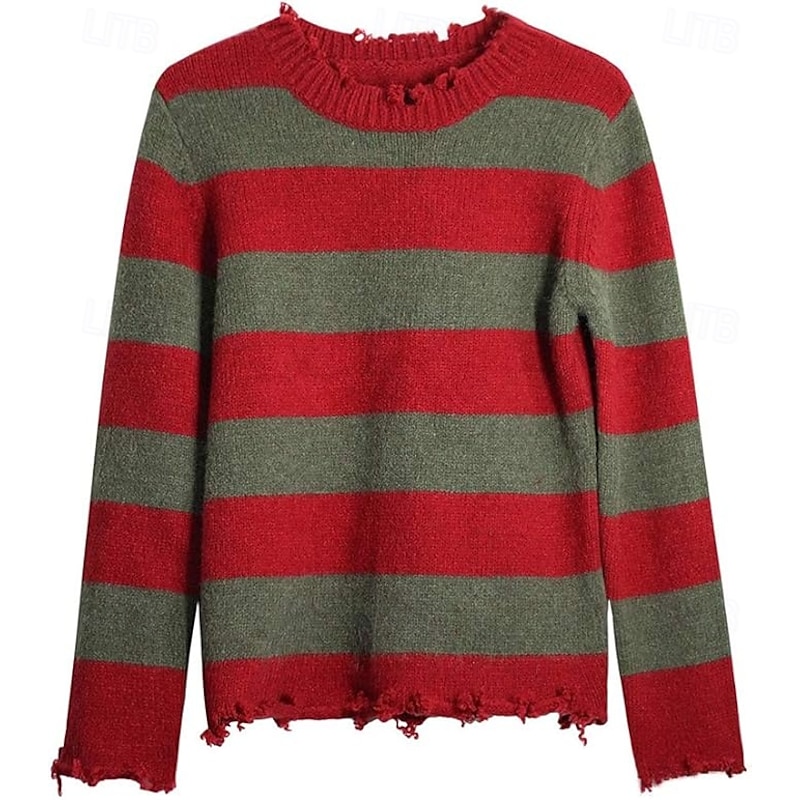 Freddy Krueger Halloween Costume Sweater Jumper A Nightmare on Elm Street Horror Scary Costume Kid's Adults' Unisex Halloween Carnival Performance Party Easy Halloween Costumes Dress Up
