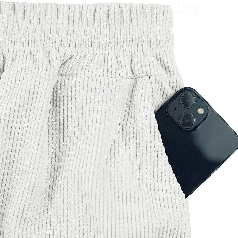 Men's Cargo Shorts Shorts Summer Shorts Corduroy Shorts Elastic Waist Drawstring Multi Pocket National Flag Comfort Wearable Knee Length Outdoor Sport Daily Fashion Casual Black White Micro-elastic4