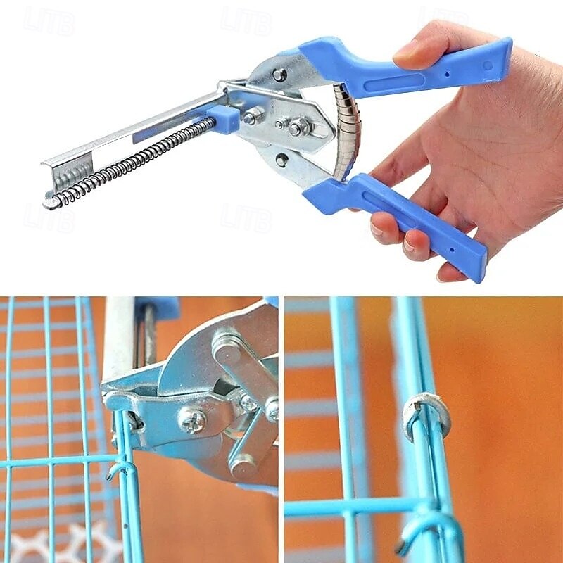 Plier Wire Cage Clamp Pliers Tools for M Type Nails Chicken Rabbit Bird Cage Fastening Clamp Hog Ring Fencing Crimping Tool Heavy Duty3