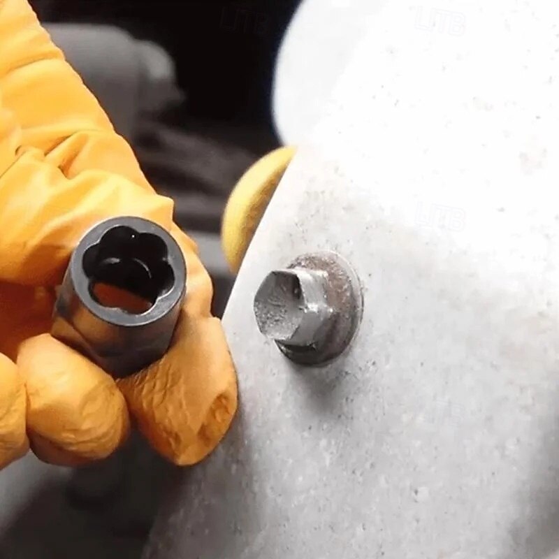 Nut Removal Kit Short Long Bolt Extractor Socket Set for Damaged Stripped Hex Nuts Bolts Heavy Duty Twist Socket Tool Set3