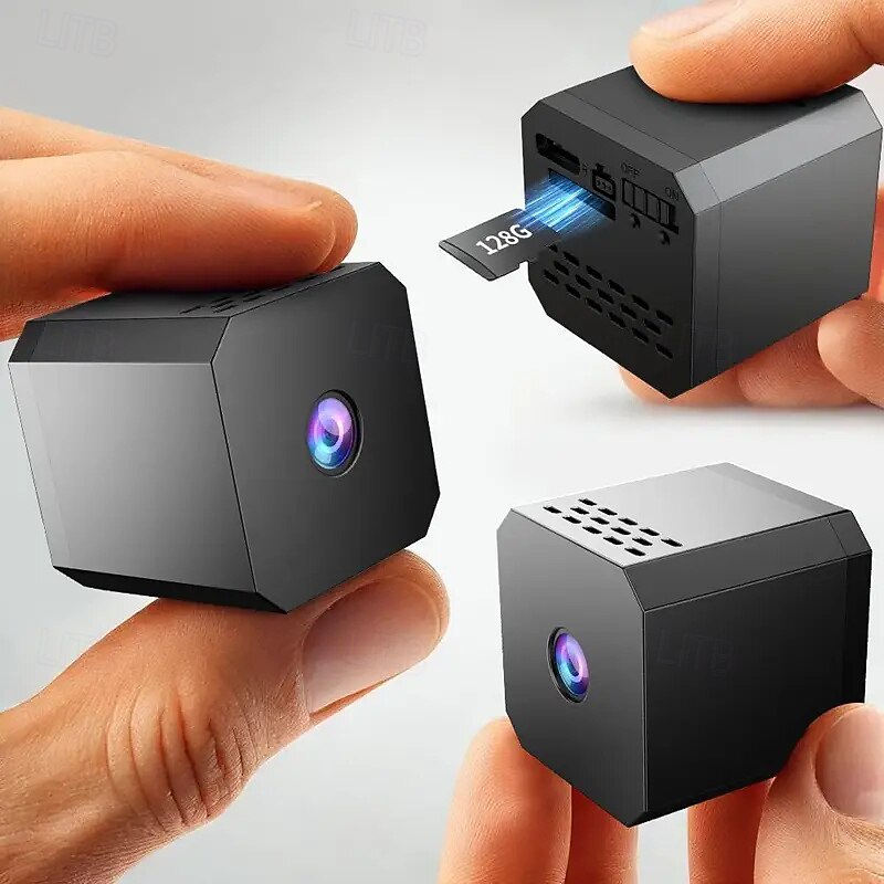 Compact 1080p Hd Full-colour Night Vision Mini Camera Magnetic Installation For Easy Remote Monitoring Via Mobile Phone - Suitable For Home Office And Car Security