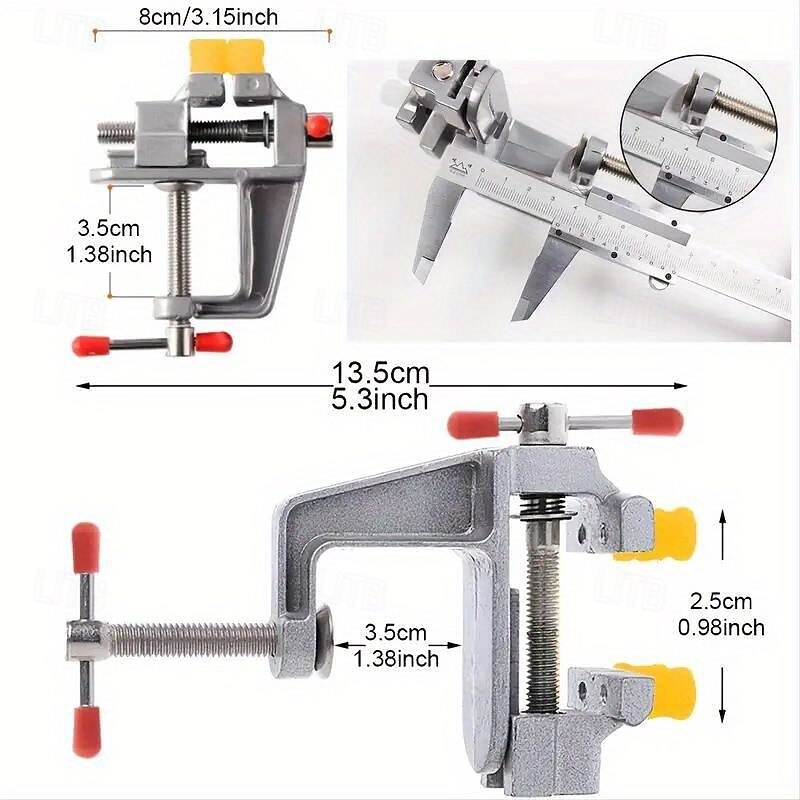 Versatile Compact Mini Bench Vise - Table Clamp for DIY Jewelry Watch Repair & Hobby Crafts4