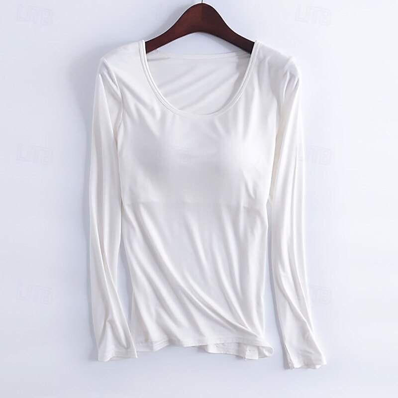 Women's Blouse Plain Modern Casual Long Sleeve V Neck Regular Tops Holiday Going out Patchwork Black White Pink Wine Purple Fall3