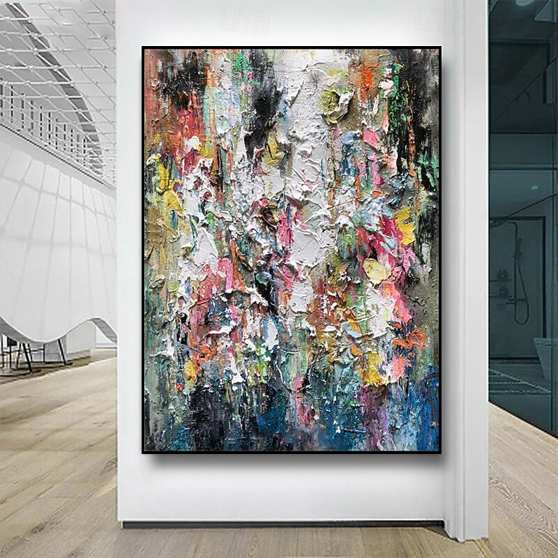 Handmade Oil Painting Canvas Wall Art Decoration Modern Thick Oil Abstract for Home Decor Rolled Frameless Unstretched Painting2