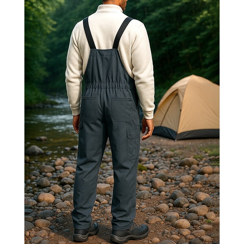 Men's Outdoor Bibs Fishing Bibs Summer Outdoor Regular Fit Waterproof Windproof Bottoms Pocket Black Green Camping / Hiking Running S M L XL XXL2