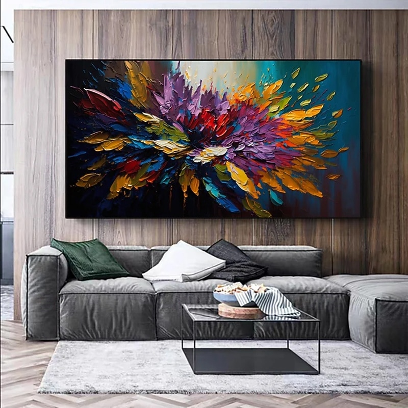 Handmade Oil Painting Canvas Wall Art Decoration Abstract Thick Oil Knife for Home Decor Rolled Frameless Unstretched Painting3
