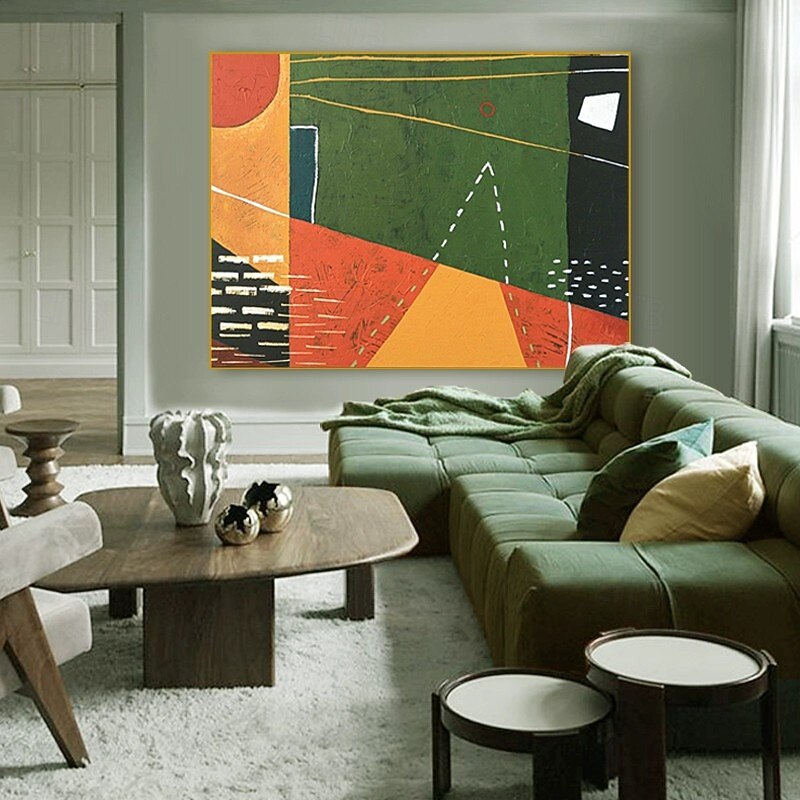 Handmade Oil Painting Canvas Wall Art Decoration Modern Abstract Texture Picture for Home Living Room Decor Rolled Canvas (No Frame)2