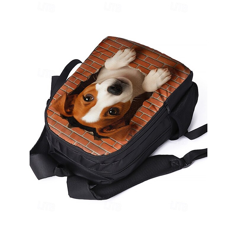 Kid's Cartoon Dog Print School Backpack – Double-Layer Large Capacity, Lightweight Bookbag for Boys, Perfect for Elementary School & Back to School Season4