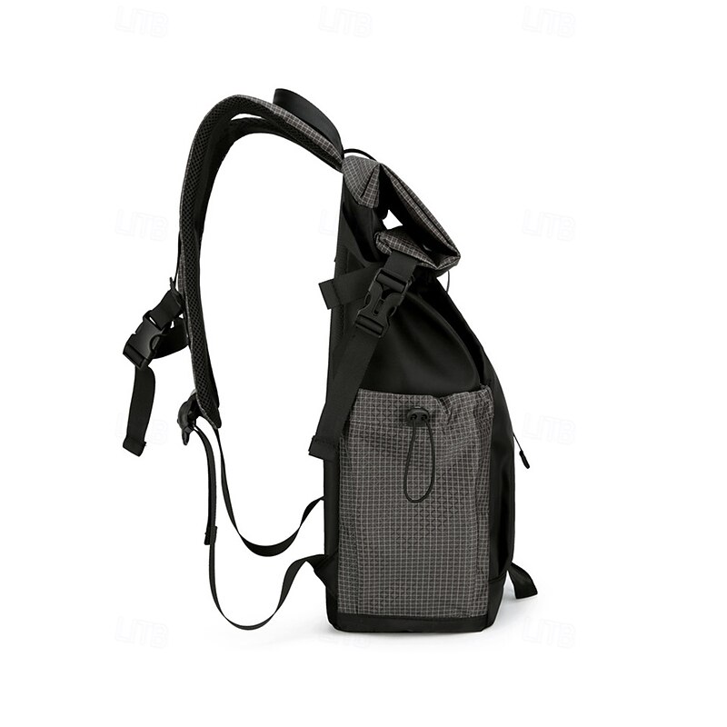 Men's Roll-Top Waterproof and Scratch-Resistant Backpack – Large Capacity Outdoor Travel Bag with Laptop Compartment for Students, Commuters and Hikers4