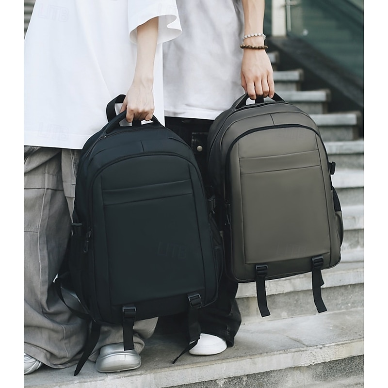 Men's Minimalist School Backpack – Water-Resistant Laptop Bag for College and High School, Large Capacity Urban Daypack for Back to School