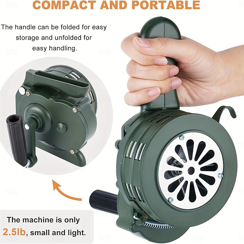1pc Hand-Crank Alarm - Foldable Emergency Security Alert for Home, Camping & Mining - No Batteries Needed, Portable Loud Siren for Indoor/Outdoor Safety, Alarm System for Home, Indoor Outdoor Alert3