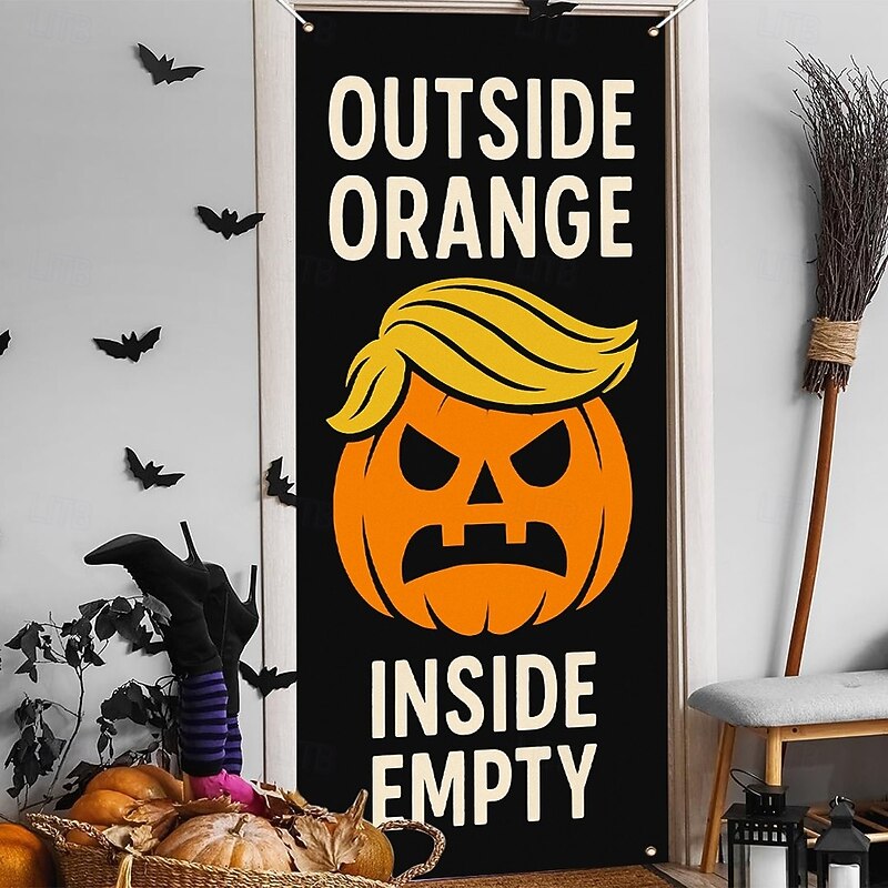 Halloween Door Cover – Pumpkin Face 
