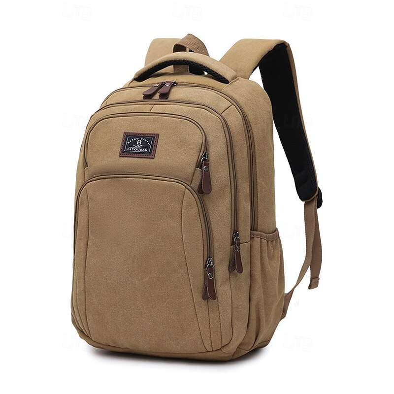 Men's Casual Laptop Backpack – Water-Repellent Canvas Bag with Multiple Compartments, Durable Design for School, Travel and Everyday Use3