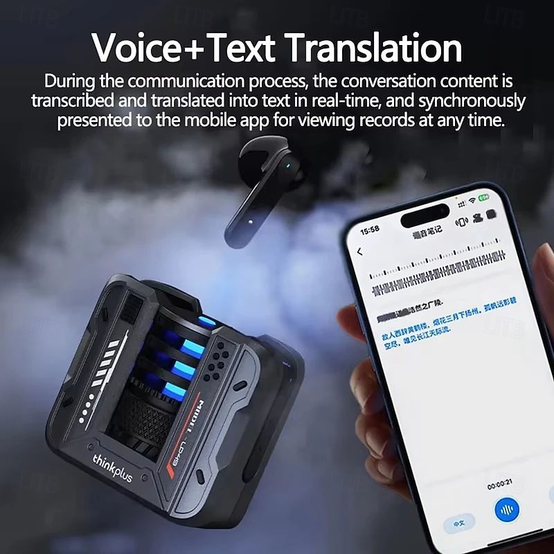 New Lenovo LP49 AI TWS Bluetooth V5.4 Earphones AI Translation With Multiple Languages Headphones Surround Sound Effect Earbuds3