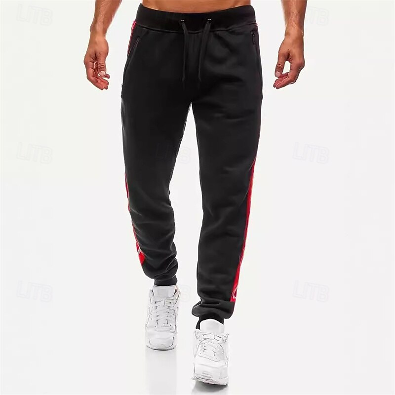 Men's Sweatpants Joggers Trousers Pocket Elastic Waist Drawstring Color Block Comfort Sports Outdoor Daily Fashion Casual Black Light Grey Micro-elastic4